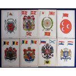 Postcards, a collection of 8 heraldic cards from the EFA Series of Coats of Arms & Flags, inc.