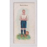 Cigarette card, Kinnear, Footballers & Club Colours (back over stamped 'Kinnear Limited' on Marcus