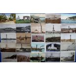 Postcards, Lighthouses, a collection of approx. 100 cards, RP's and printed, various locations