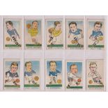 Trade cards, Kiddy's Favourites, Popular Footballers, (set, 52 cards) (a few fair, gen gd)