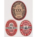 Beer labels, G H Lett & Co Ltd, Enniscorthy, Pale Ale & Strong Beer sold with Genuine English