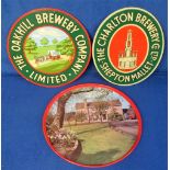 Breweriana, 3 items, 2 tin advertising signs, one circular for the Oakhill Brewery Co illustrated