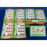 Subbuteo, 6 boxes of team figures and a boxed net together with an empty fence box (gd) (8)