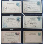 Postcards, a modern album of approx. 340 postal stationery cards, used from 1869/70 to WW2, and also