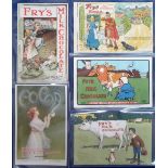 Postcards, advertising, a selection of 5 UK poster adverts for Fry's chocolate and cocoa inc. 'is