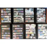 Stamps, Box of 7 all world albums with collections including France, USA etc, 4 boxed albums
