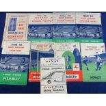 Football programmes, FA Amateur Cup Finals, 9 in total, 1950, 51, 52, 54 plus replay at Newcastle,