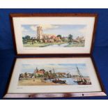 Railwayana, a pair of carriage prints in original frames from water colours by Henry J. Denham S.M.