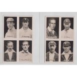 Trade cards, Chums, Cricketers (set, 23 cards), numbers 1-20 all in uncut blocks of four, nos 21, 22