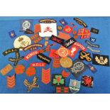 Militaria, a quantity of cloth badges WW1 to modern, to include 17th Training Reserve Battalion (