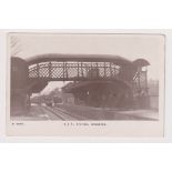 Postcard, Railways, Stansted, RP, internal view of GER station by Kingsway (unused) (gen gd)