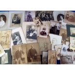 Photographs, a quantity of cartes de visite, cabinet cards and photographs, subjects include
