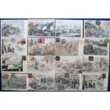 Postcards, a further selection of 25 mainly illustrated cards of the Japanese / Russian War, showing