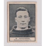 Trade card, Crescent Confectionery, Footballers, type card, W. Henderson, Manchester United FC (
