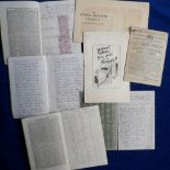 Ephemera, a small selection of items inc. 'The Licensing System & the Permissive Bill' dated 1st Jan
