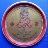 Breweriana, Steel Coulson & Co, Edinburgh, tin pub tray, 'To Commemorate the Coronation of HM