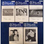 Football, Tottenham Hotspur, 5 issues of 'The Lilywhite' Spurs Supporters Club magazine for March,