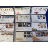 Stamps, Large collection of roughly 560 GB FDCs housed in quality protective album pages 1981-