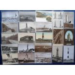 Postcards, a mixed subject selection of approx. 60 cards featuring lighthouses, canals, ethnic,