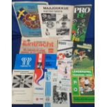 Football programmes, selection of England Internationals and British European club matches all