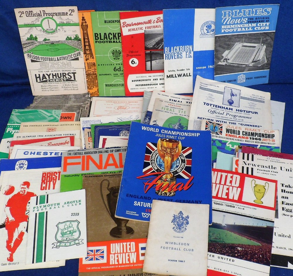 Football programmes, a collection of approx. 80 programmes from the 1950/60's, inc. FAC Finals 1954,