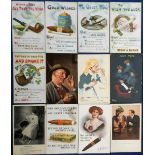 Postcards, a collection of 23 cards relating to smoking inc. comic, Birn Bros published, greetings