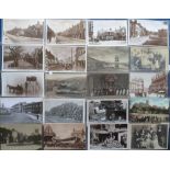 Postcards, a good collection of approx. 95 cards of County Durham with RP's of South Shields Cycling