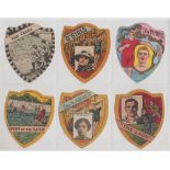 Trade cards, Rugby, Baines, a collection of 6 unusual Baines Shields, 'Your Chance', 'O'Girls', '