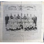 Football, Birmingham City FA Cup Final 1931, linen square, approx. 40cm square, with printed Cup