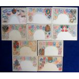 Postcards, a collection of 10 embossed stamp cards, various countries inc. Netherlands, Romania,