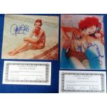 Autographs, 2 signed colour 10 x 8" glamour photographs, Hayley Mills and Milla Jovovich both with a