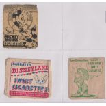 Sweet Cigarette Packets, Barratt's, three early paper packets, 'Sweet Mickey Mouse Cigarettes', '