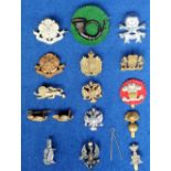 Militaria, 16 cap and collar badges to include, XVIII Royal Hussars, Westminster Dragoons, 1st