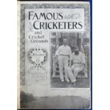 Cricket, Famous Cricketers and Cricket Grounds, bound volume of magazine issues from 1894 with