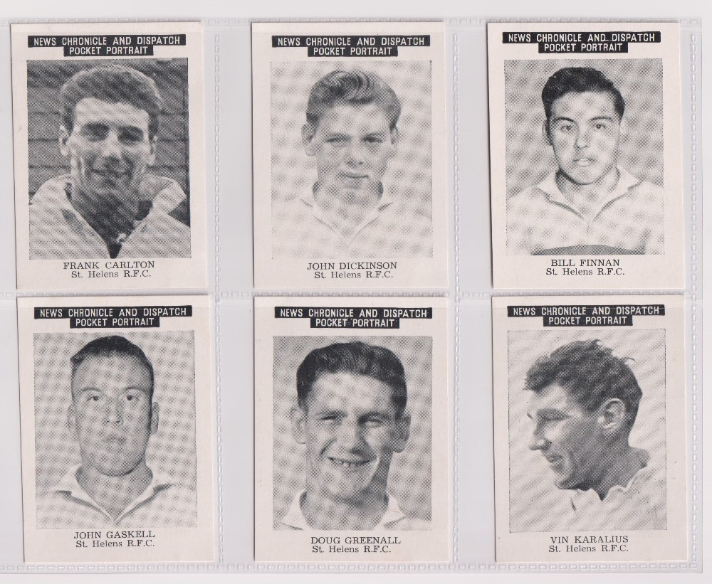 Trade cards, News Chronicle, Rugby League, St Helens, (set, 13 cards) (vg)