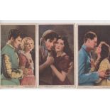 Trade silks, Modern Weekly, Film Couples, 'P' size (set, 3 silks)