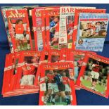 Football programmes, Arsenal FC, a collection of approx. 160 programmes in official club binders,