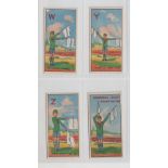 Trade cards, Clarnico, Wolf Cubs Signalling, 4 cards, W, Y, Z & Numeral Sign (gd/vg) (4)