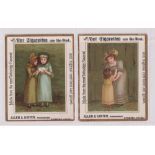 Cigarette cards, USA, Allen & Ginter, two different 'L' advertising cards for 'Pet Cigarettes' (