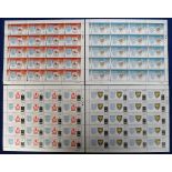 Football, postage, large sheets of Football stamps, each sheet has 20 stamps issued by Easdale,