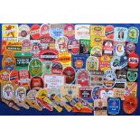 Beer labels, a mixed selection of approx. 70 labels, (inc. 8 neck labels), a few 'with contents' ,