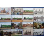 Postcards, Railways, a collection of 16 Railway Official cards inc. advert card for North British