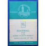 Olympics / Football, London 1948, programme from the Olympics Football Final played between Sweden v