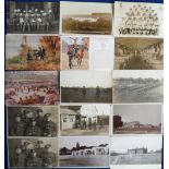 Postcards, Military, a collection of approx. 45 cards with RP's of soldiers, groups, camps,