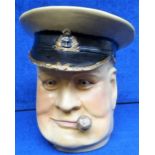 Military Collectables, Winston Churchill Character jug as First Sea Lord circa 1939 possibly