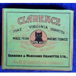 Cigarette packet, Carreras & Marcianus Cigarettes Ltd, 'Clarence' 'live' (full) cigarette packet