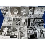Football press photographs, a large quantity of approx. 200 b/w photos, various sizes, duplication