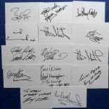 Boxing autographs, fourteen British boxing legend autographs all on individual white cards inc.