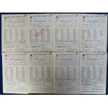 Football programmes, Bury Town homes 1959/60, 8 programmes inc. v Harwich & Parkeston (fully