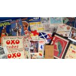 Advertising, 30 Bovril, Oxo and other Meat Extract Advertising items dating from 1900 onwards to